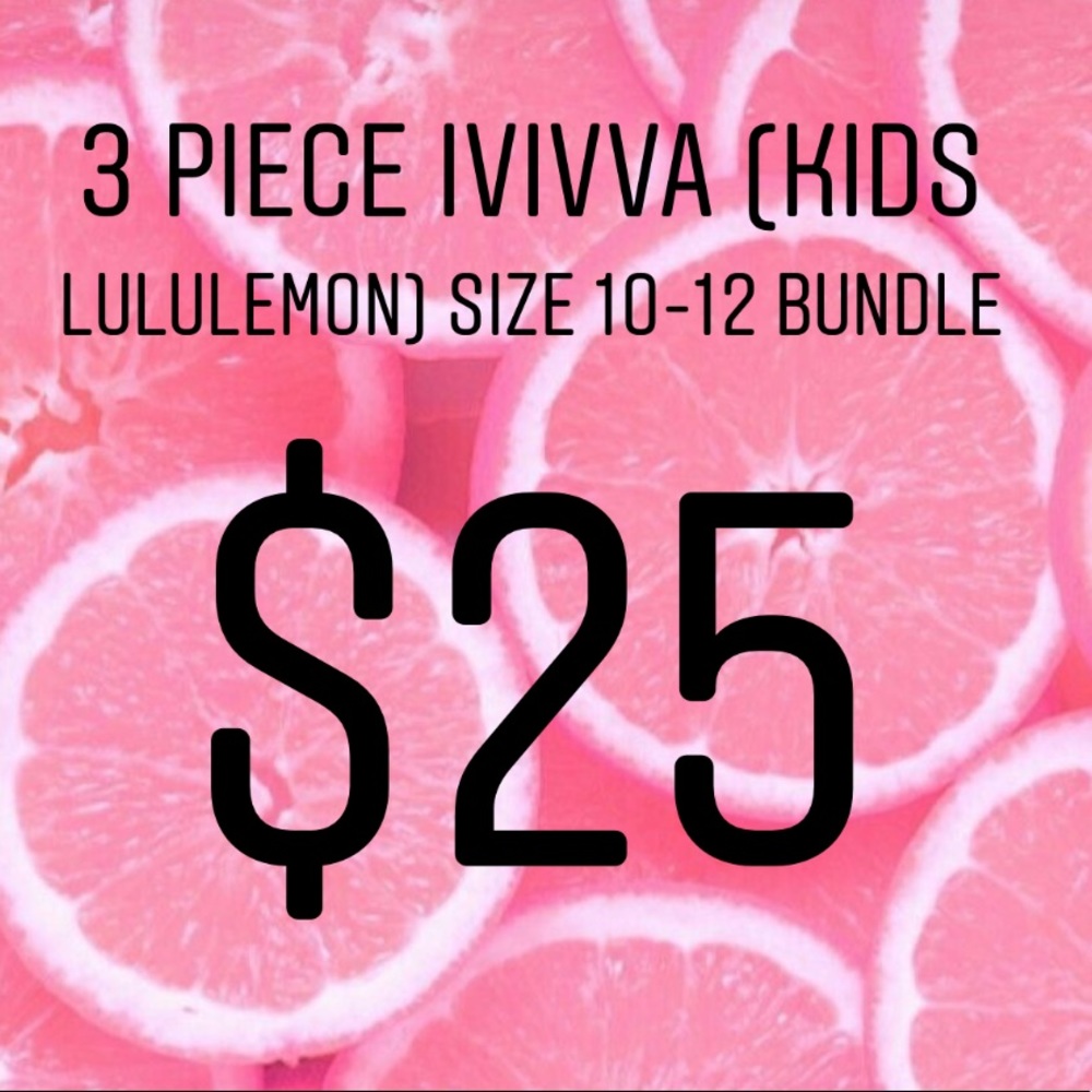 3 pieces of Ivivva kids clothing bundle